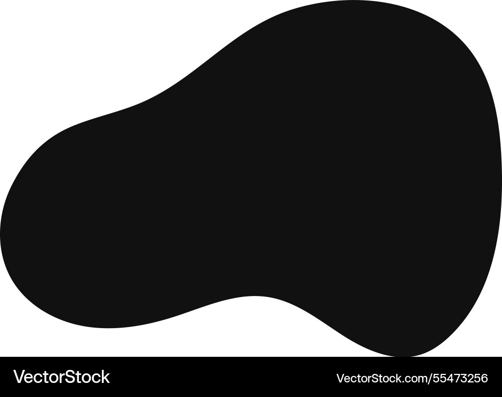 Irregular abstract curved flowing shape Vector Image