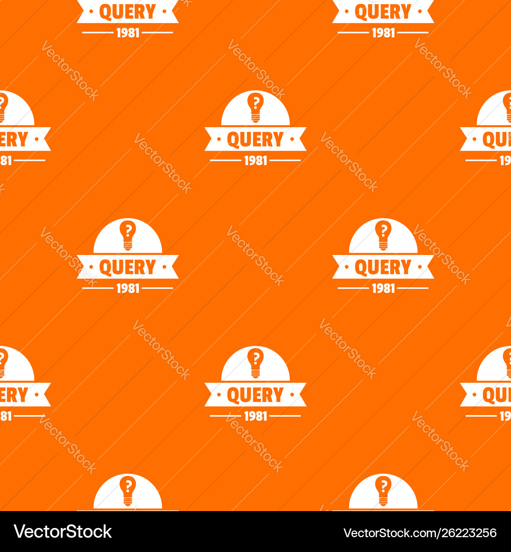 Query pattern orange Query pattern orange vector image