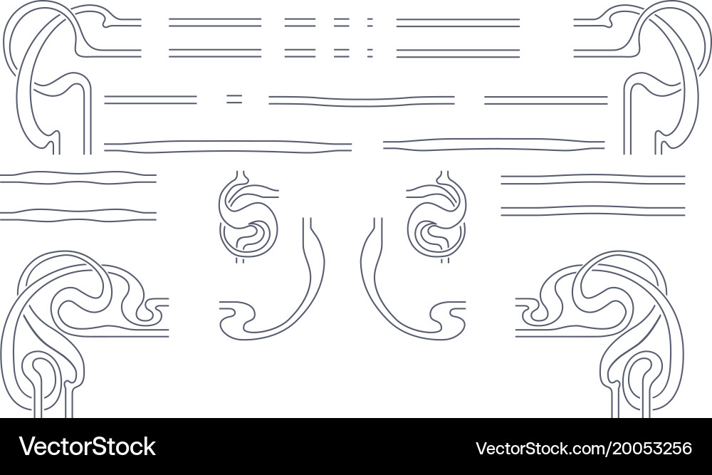 Victorian Scroll Frames vector image
