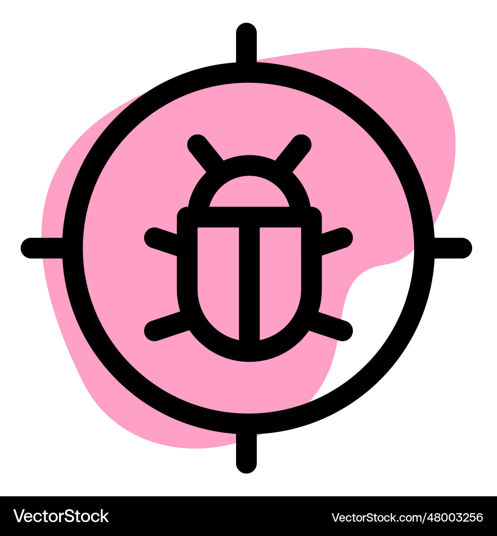 Virus identification software installed in system vector image