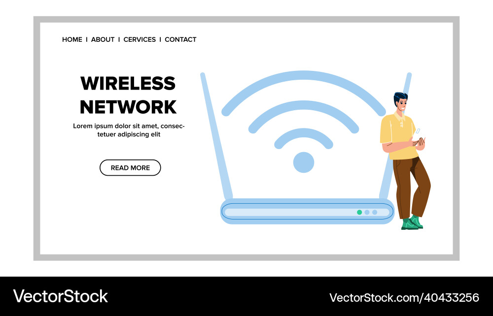 Wireless network connection smartphone Wireless network connection smartphone Vector Image