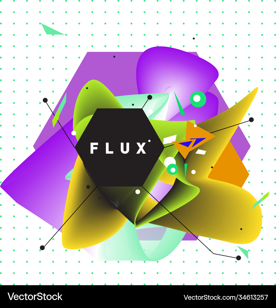 3d colorful wave background dynamic flux effect 3d colorful wave background dynamic flux effect Vector Image