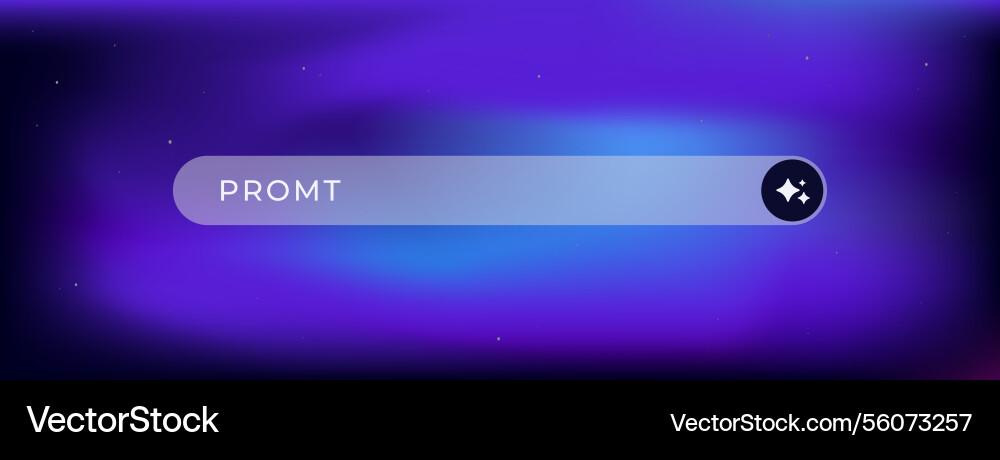 Ai search bar interface with simple design vector image
