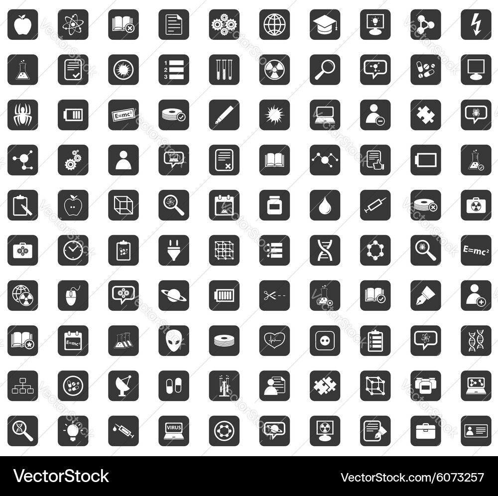Arrow icon set rounded square vector image