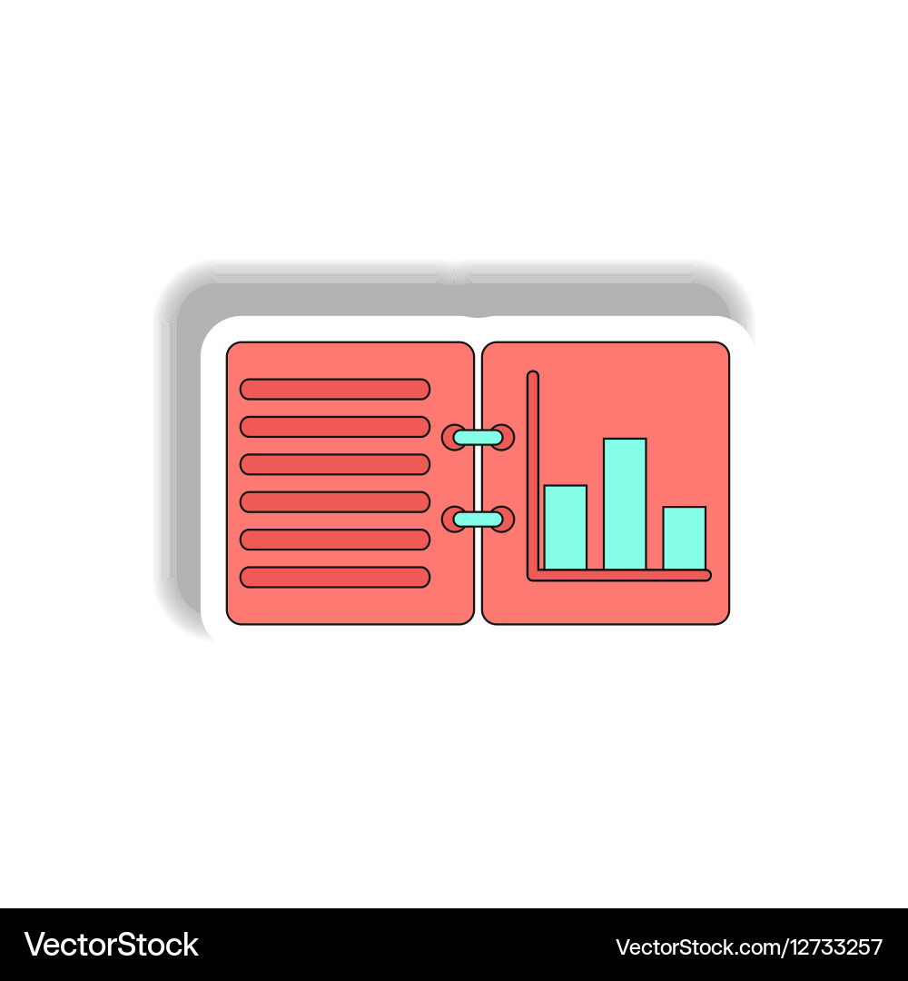 Bar graph statistic report Vector Image