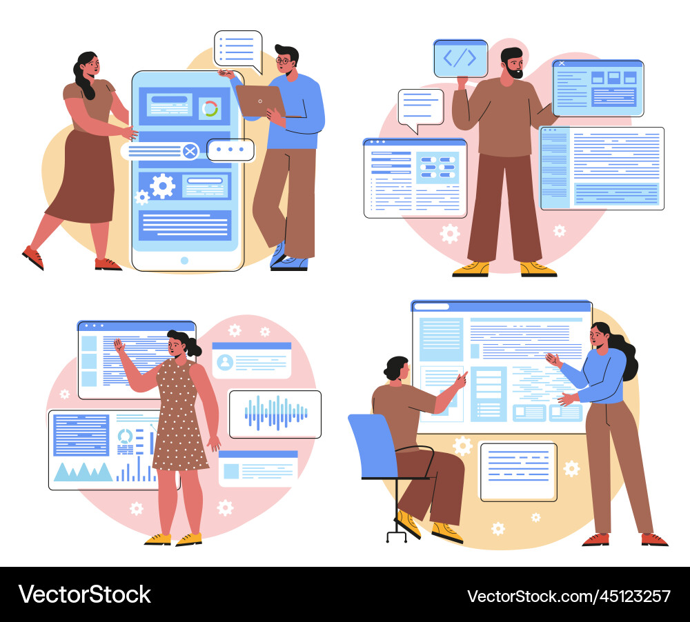 Concept of software development Concept of software development vector image