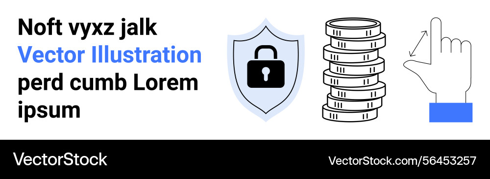Data security with shield coin stack Vector Image