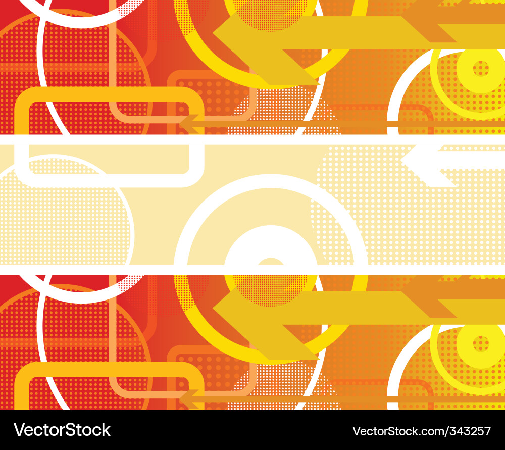 Dynamic Red and Yellow Circles Background vector image
