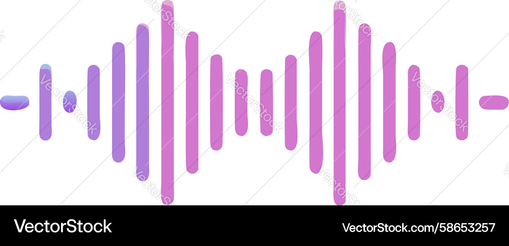 Dynamic Sound Waveform Vector Image