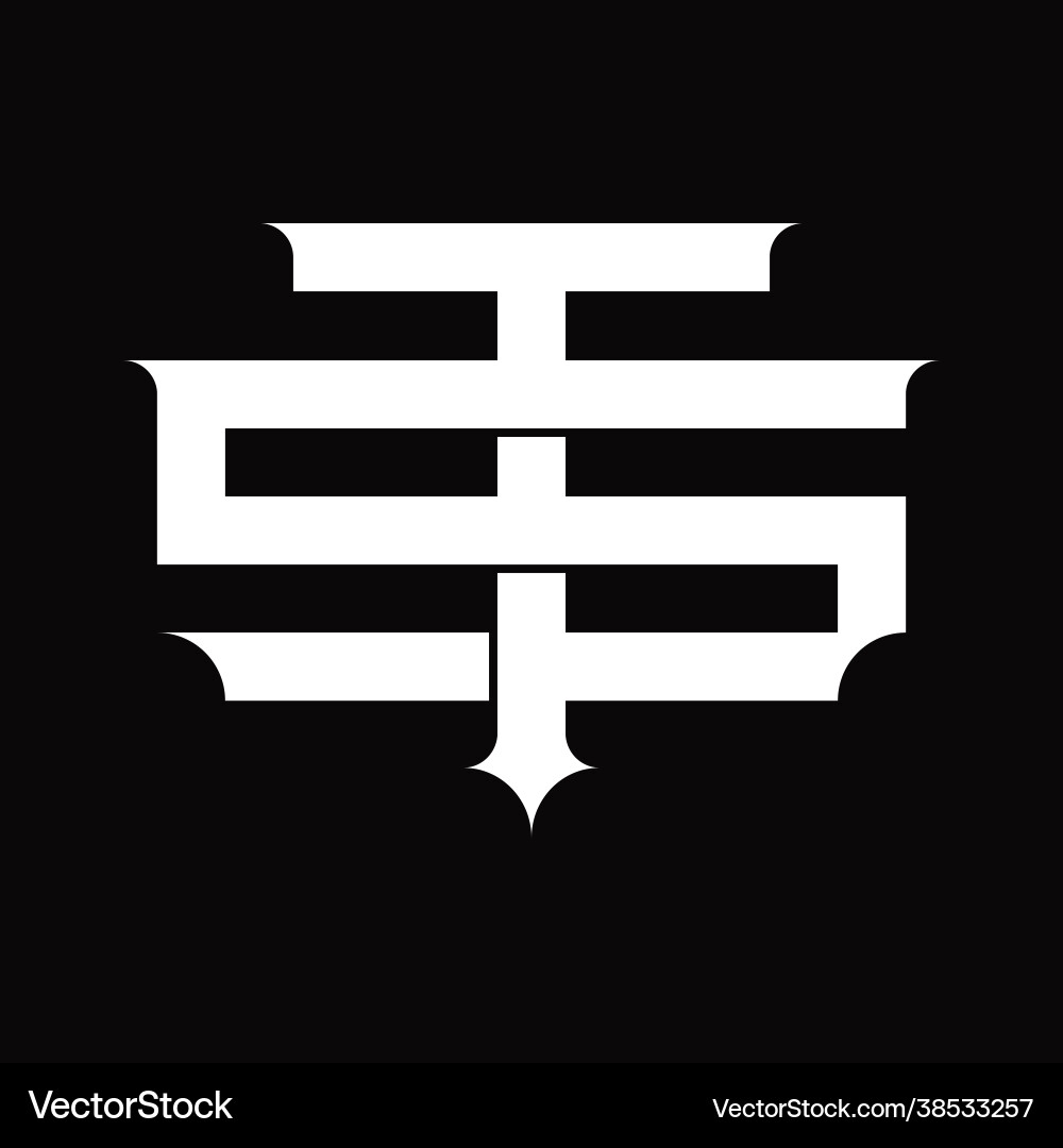 Elegant Overlapping Initials Logo vector image