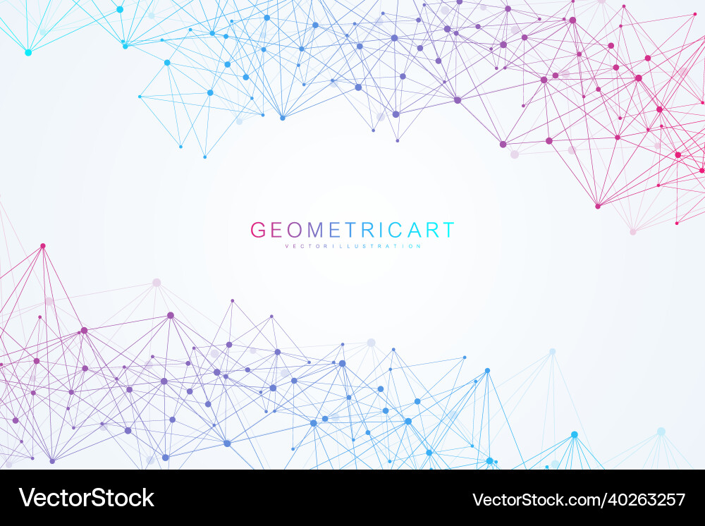 Geometric abstract background with connected line Geometric abstract background with connected line Vector Image
