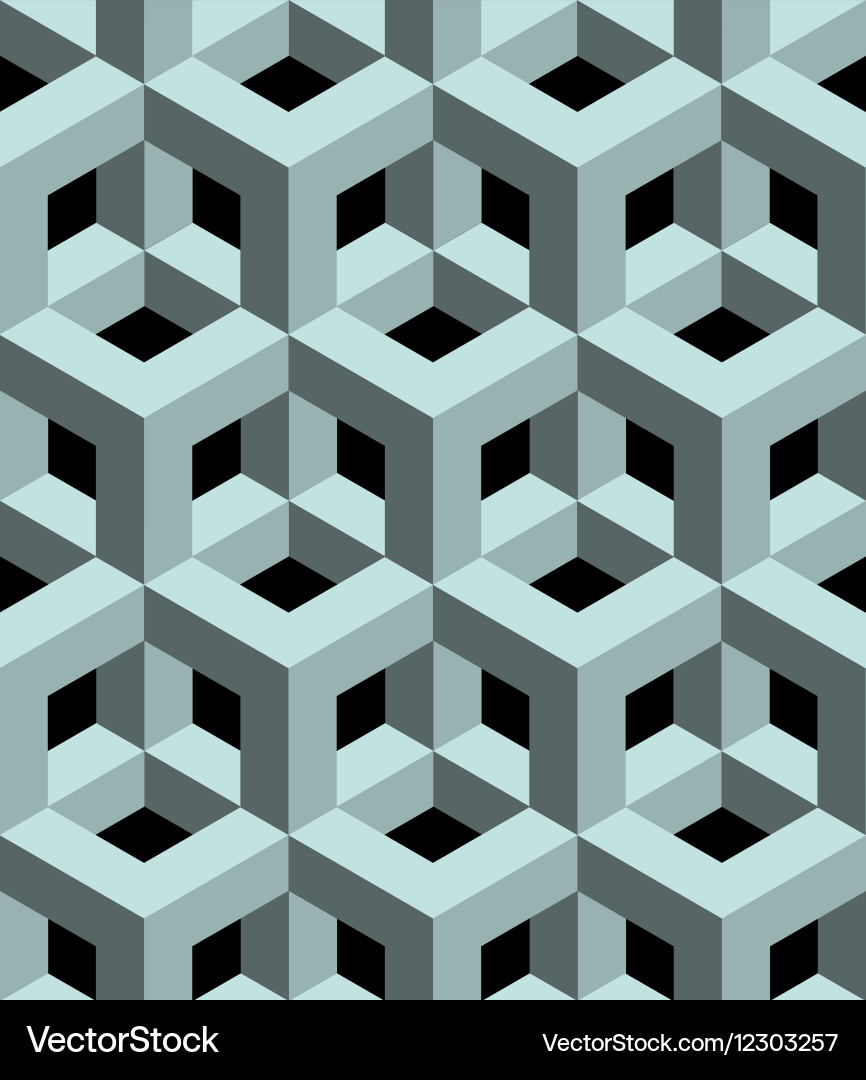 Geometric Cube Pattern vector image