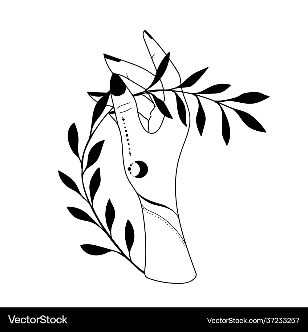 Hand drawn with magic symbols Hand drawn with magic symbols vector image