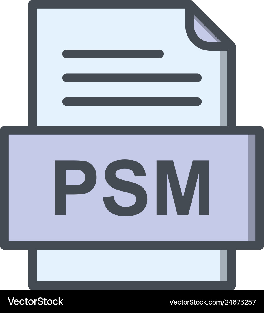 Psm file document icon Vector Image