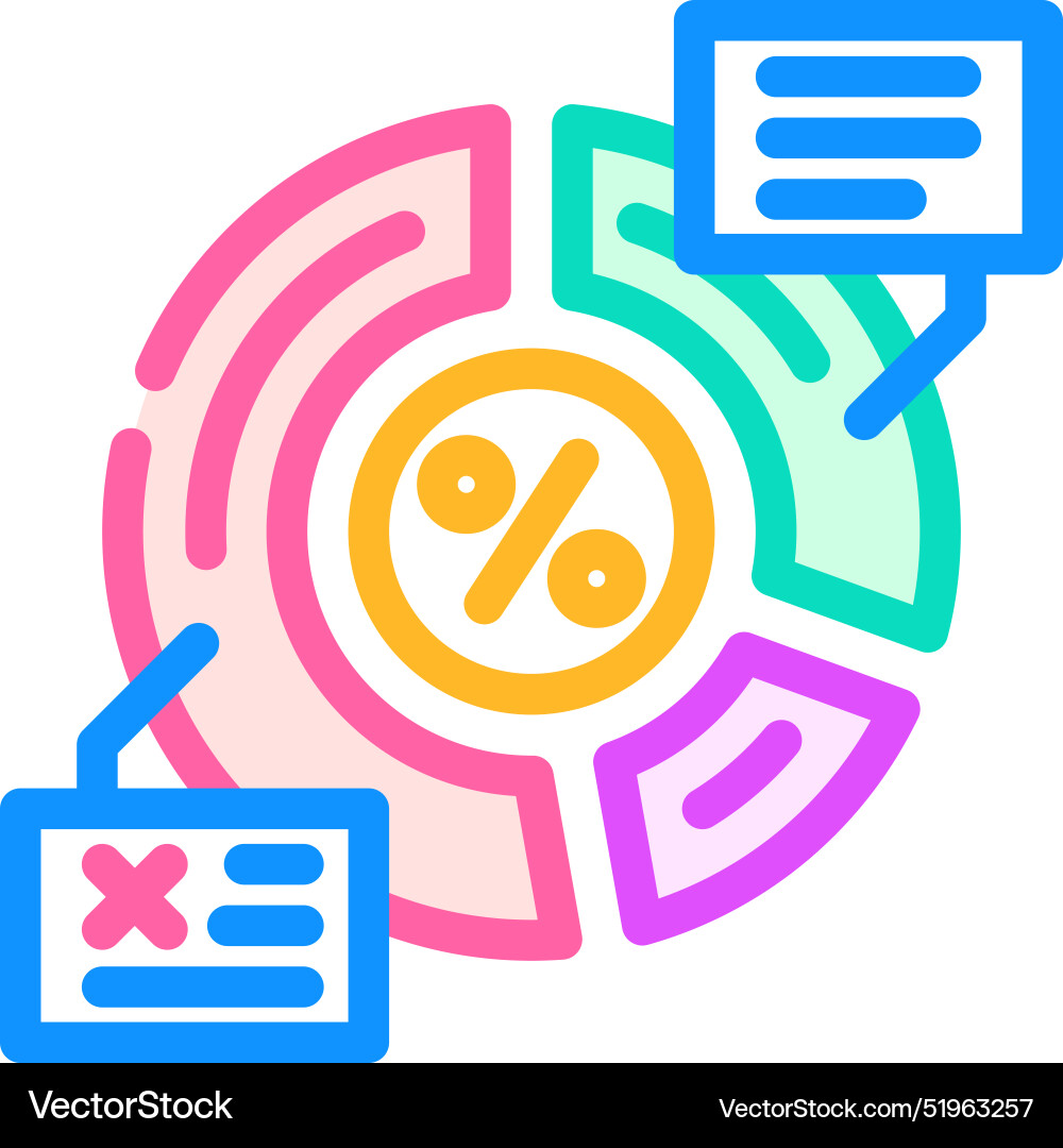 Resource allocation business process color icon Resource allocation business process color icon Vector Image