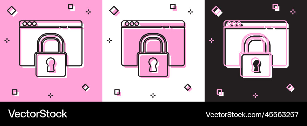 Set secure your site with https ssl icon isolated Set secure your site with https ssl icon isolated vector image