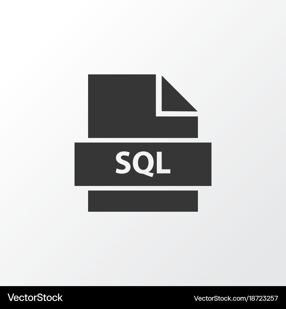 Sql icon symbol premium quality isolated database vector image