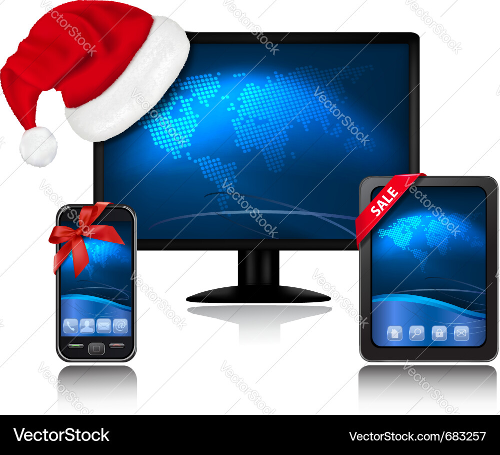 Tablet computer vector image