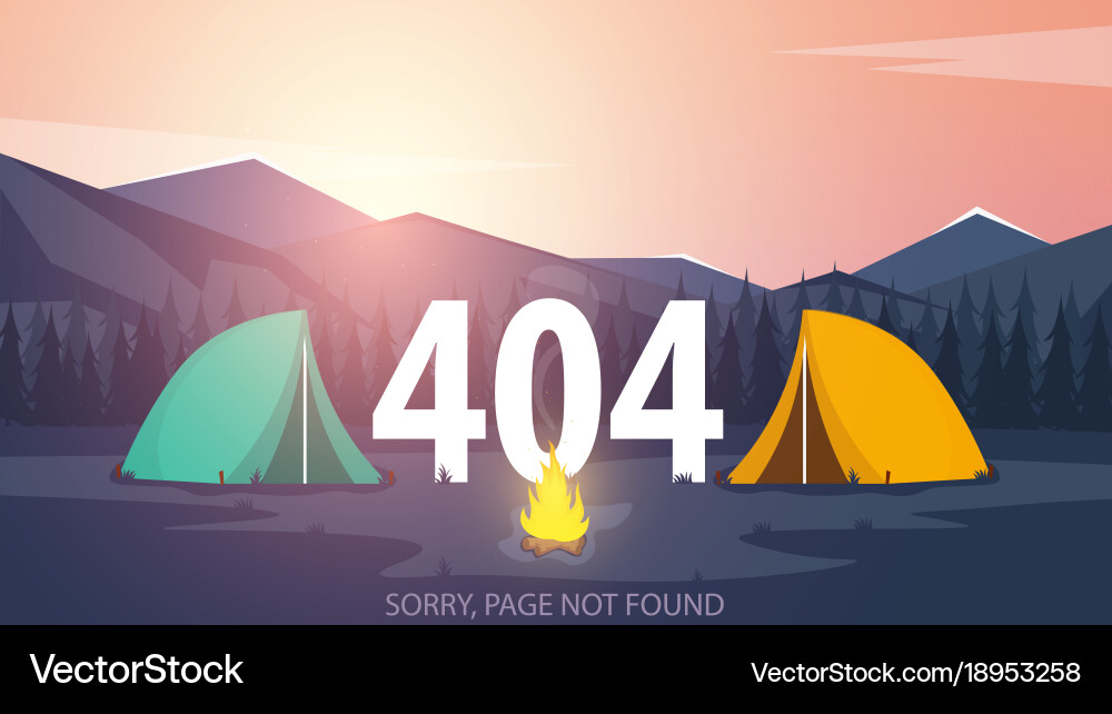 404 error page not found ui ux template vector image