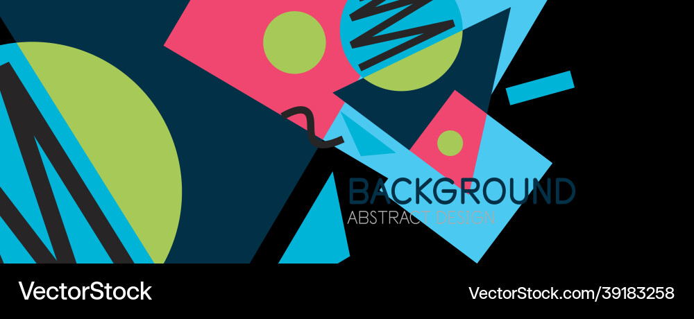 Abstract background blocks lines triangles vector image