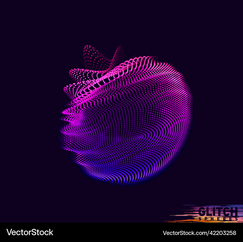 Abstract colorful mesh on dark background Vector Image