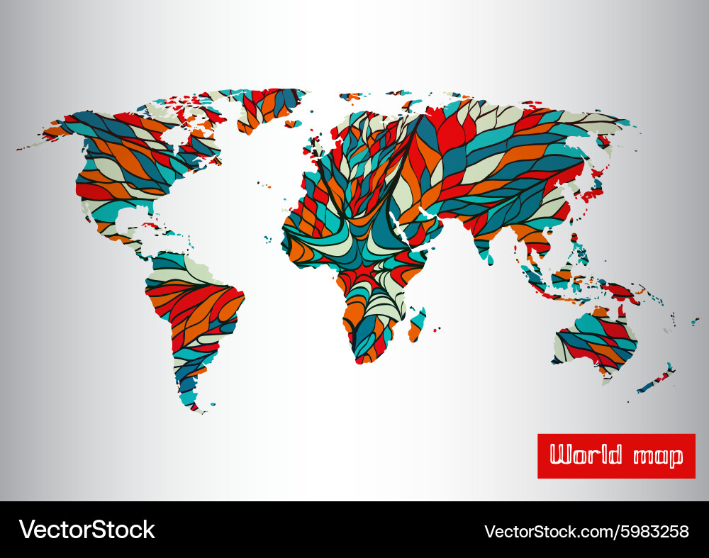 Abstract map pattern background vector image