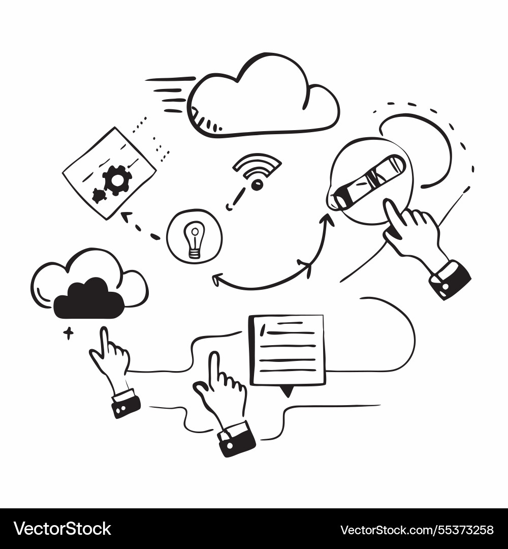 Cloud computing service models with saas paas Cloud computing service models with saas paas vector image