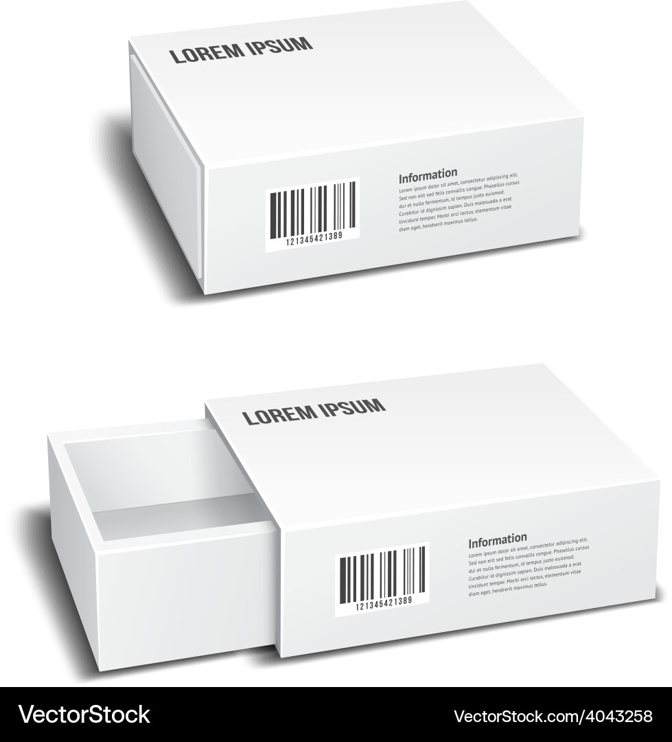 Empty package box vector image