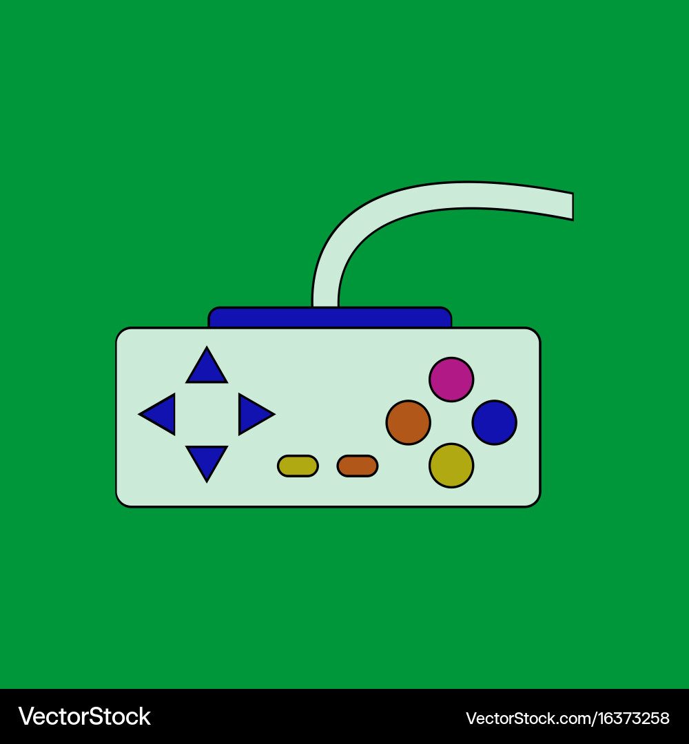 Flat icon design collection playing joystick vector image