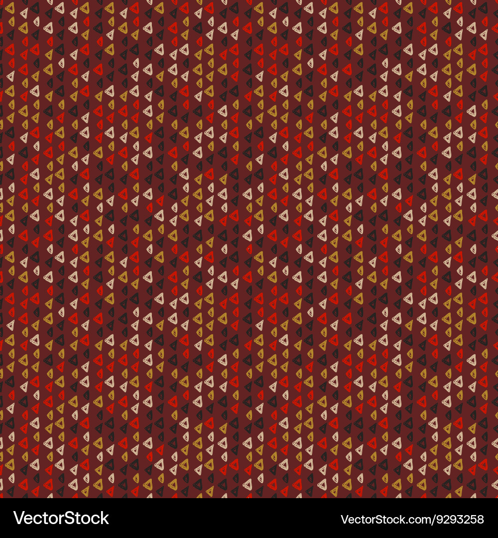 Hand drawn triangle pattern on a coloured Vector Image