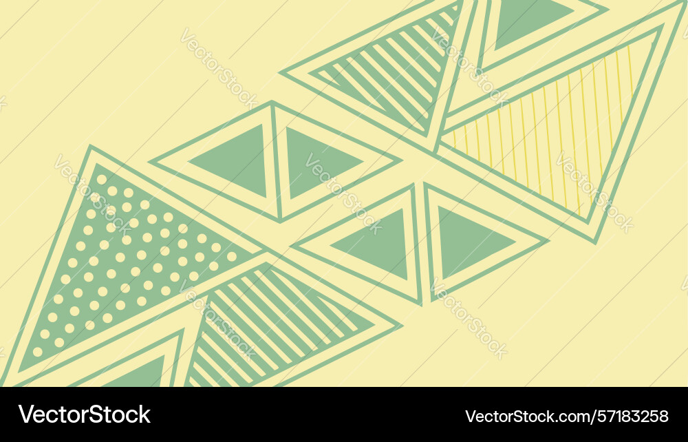 Horizontal geometric triangle pattern design vector image