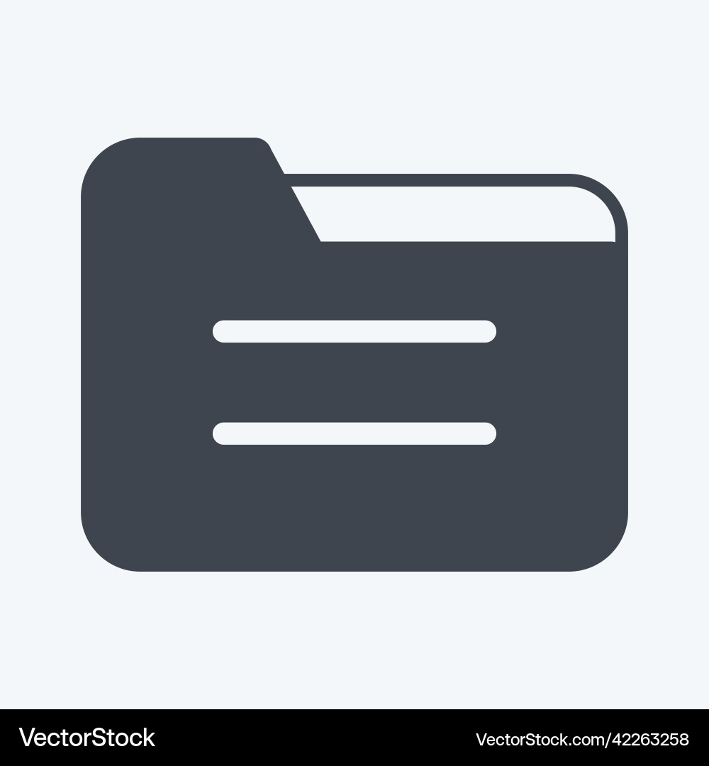 Icon folder suitable for web interface symbol Icon folder suitable for web interface symbol Vector Image