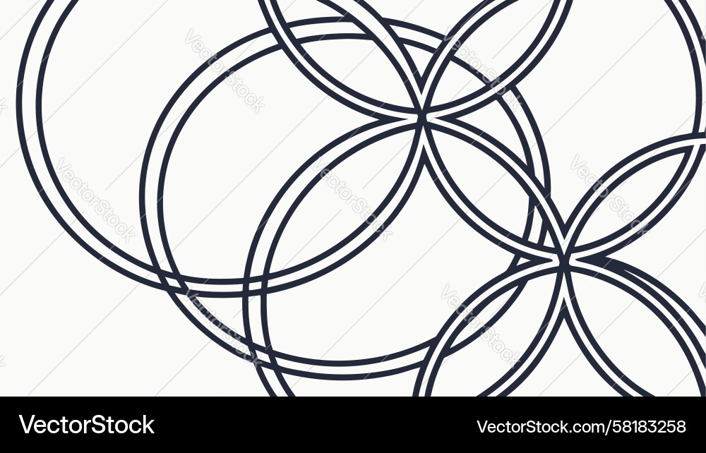 Interlocking Circles Abstract Pattern Vector Image