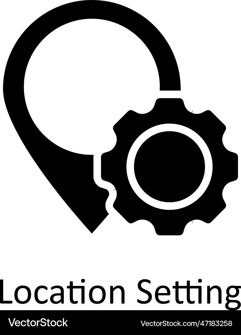 Location setting solid icon design illus vector image
