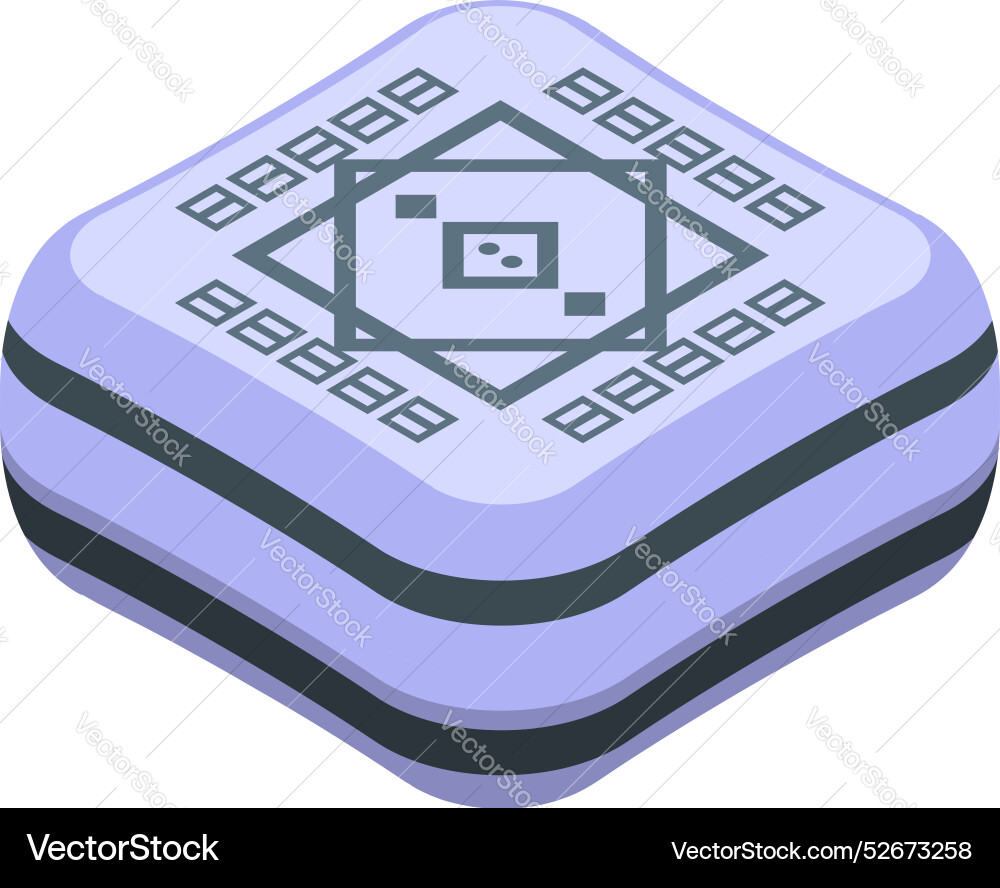 Quantum computer chip showing qubit processing Quantum computer chip showing qubit processing vector image