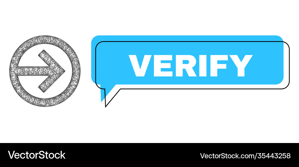 Shifted verify chat balloon and net mesh direction Shifted verify chat balloon and net mesh direction vector image