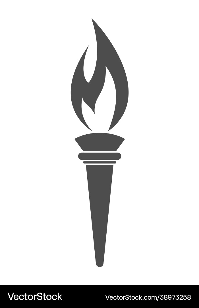 Torch icon image for logos websites applications vector image