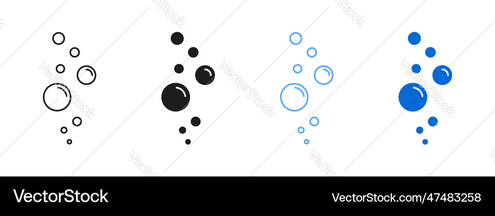 Water Bubbles - Fizzy Drink Icon Vector Image