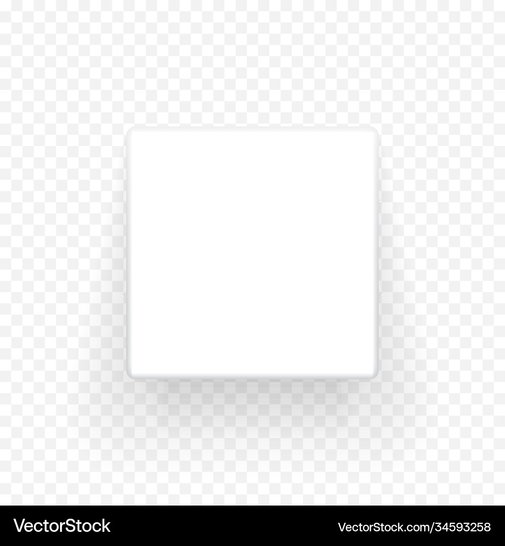 White box mock up model 3d top view vector image