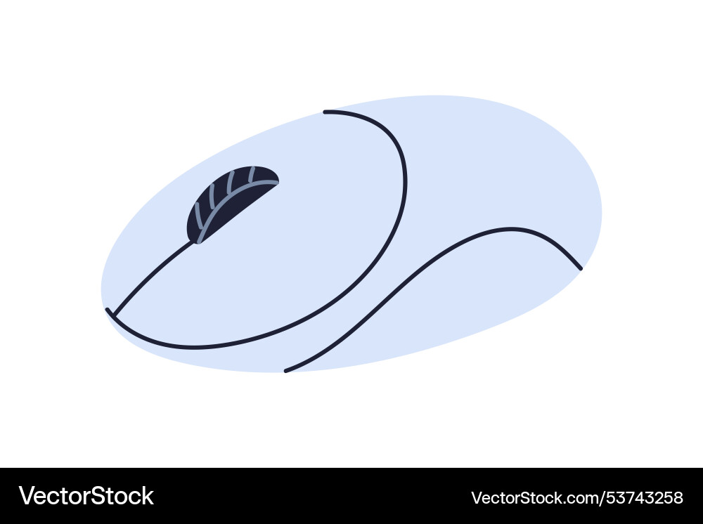 Wireless computer mouse with scroll wheel Wireless computer mouse with scroll wheel vector image