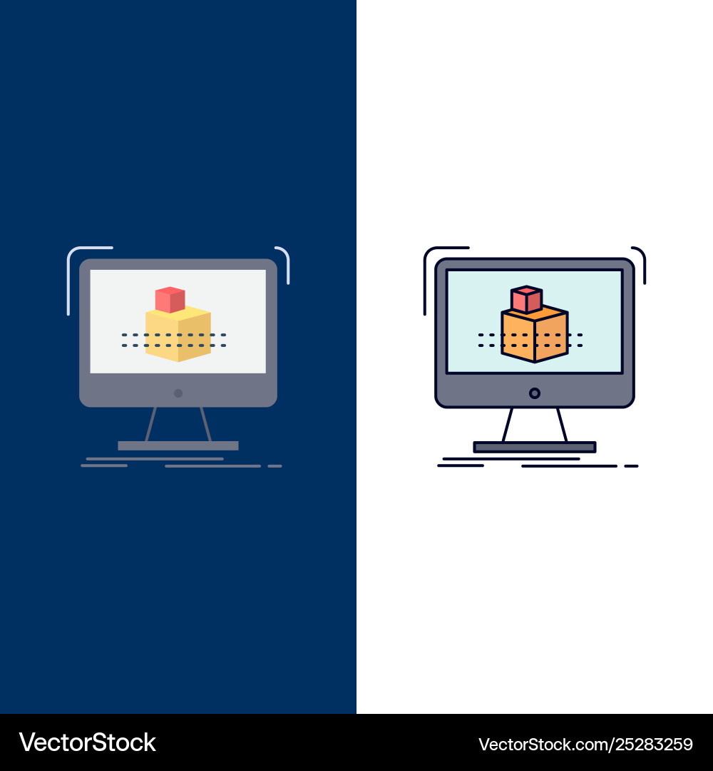 3d cube dimensional modelling sketch flat color 3d cube dimensional modelling sketch flat color vector image