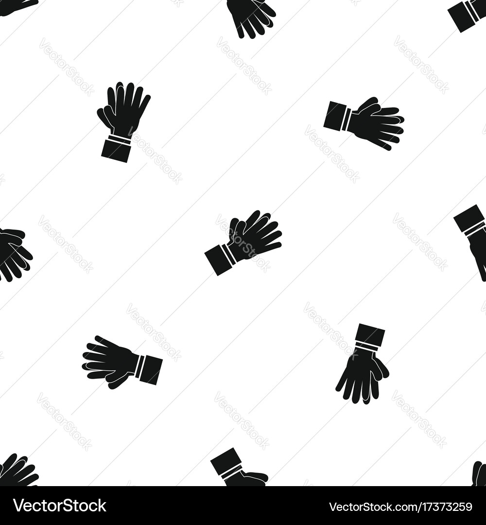 Clapping applauding hands pattern seamless black vector image