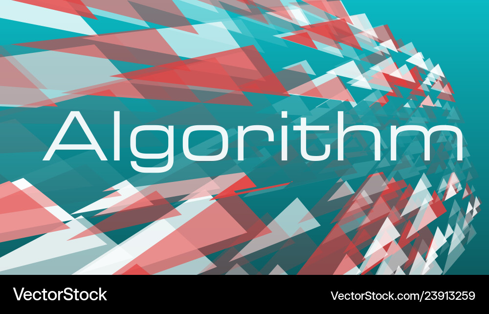 Deep Learning Algorithmus Konzept Dreiecke vektorbild