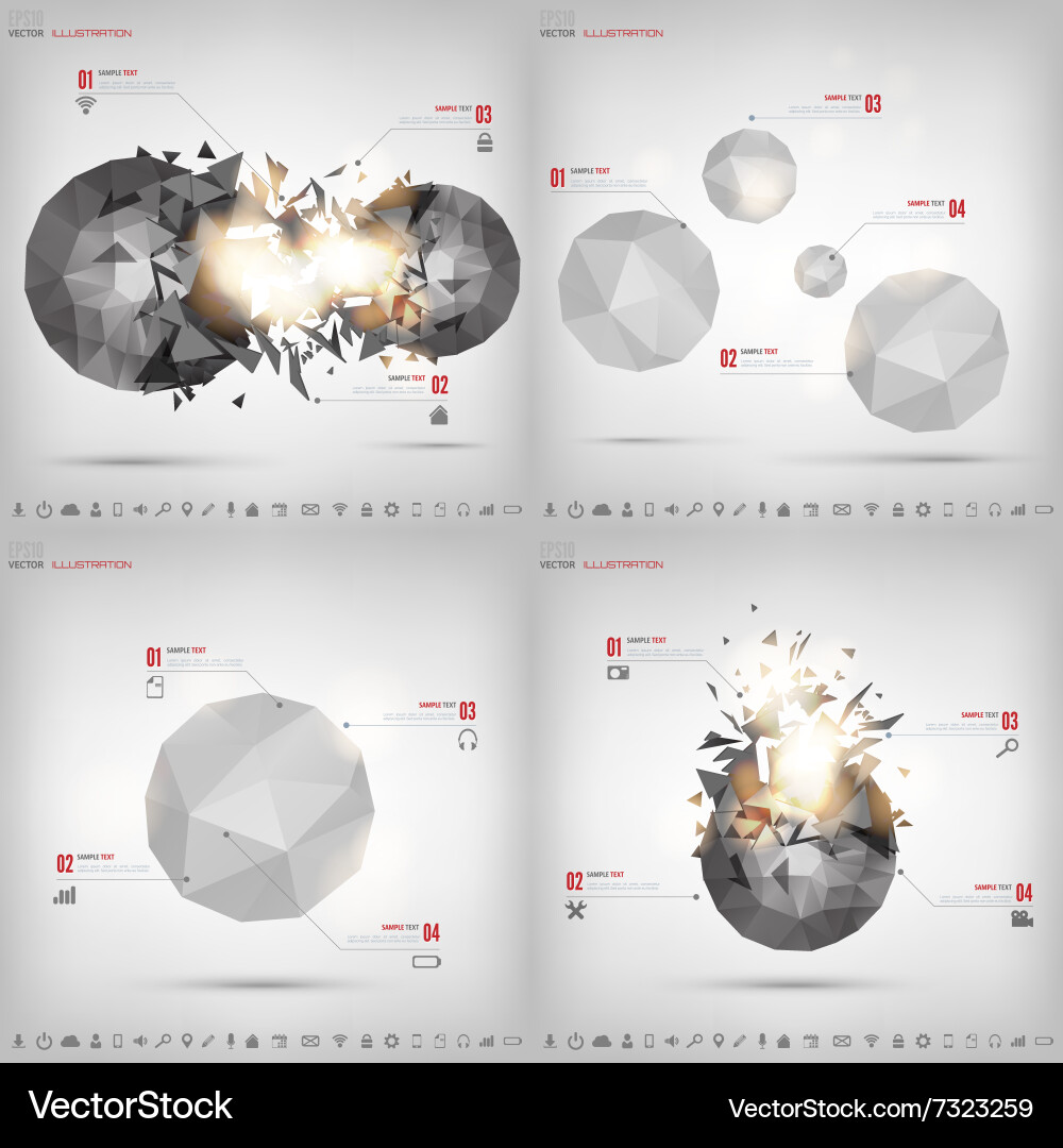 Dynamic Polygonal Abstract Background vector image