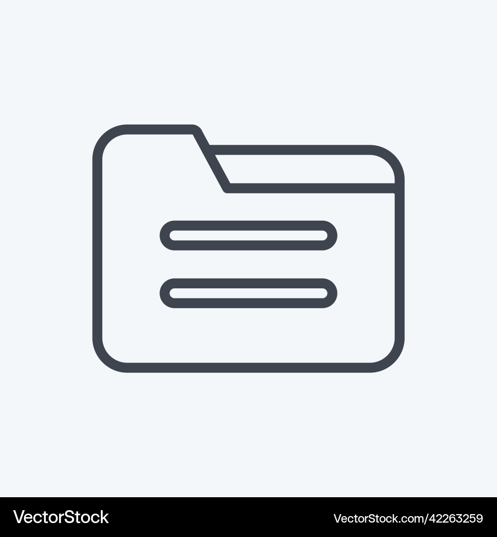 Icon folder suitable for web interface symbol vector image