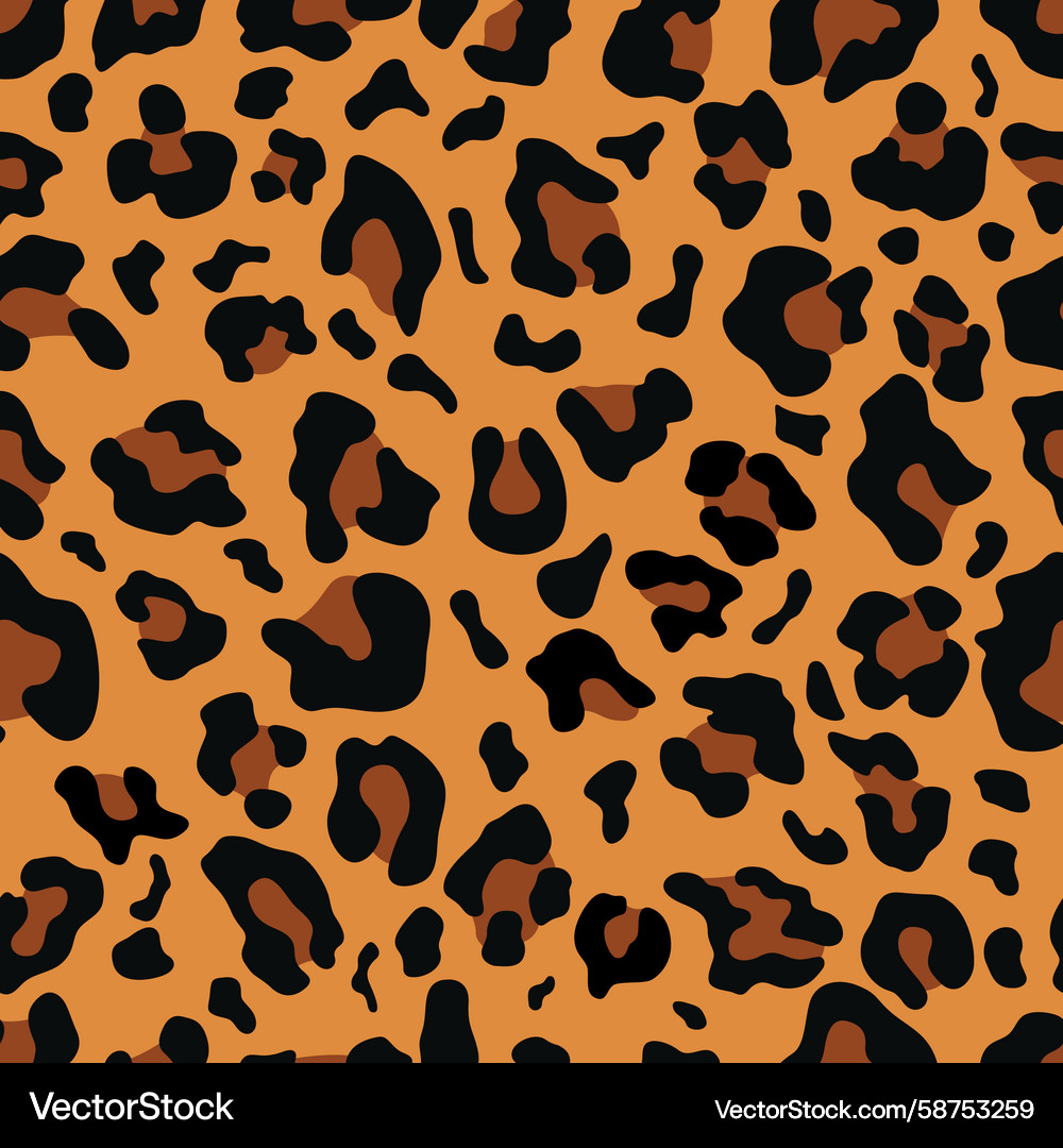 Leopard Print Seamless Pattern Vector Image