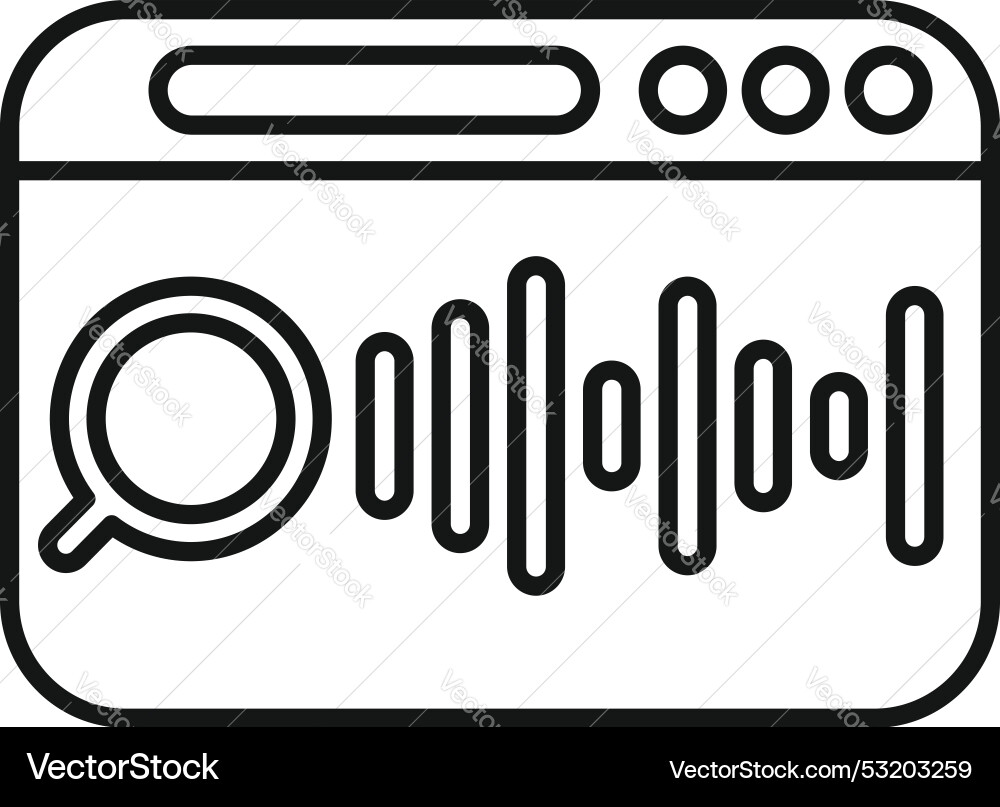 Music search engine recognising audio playing from Music search engine recognising audio playing from vector image