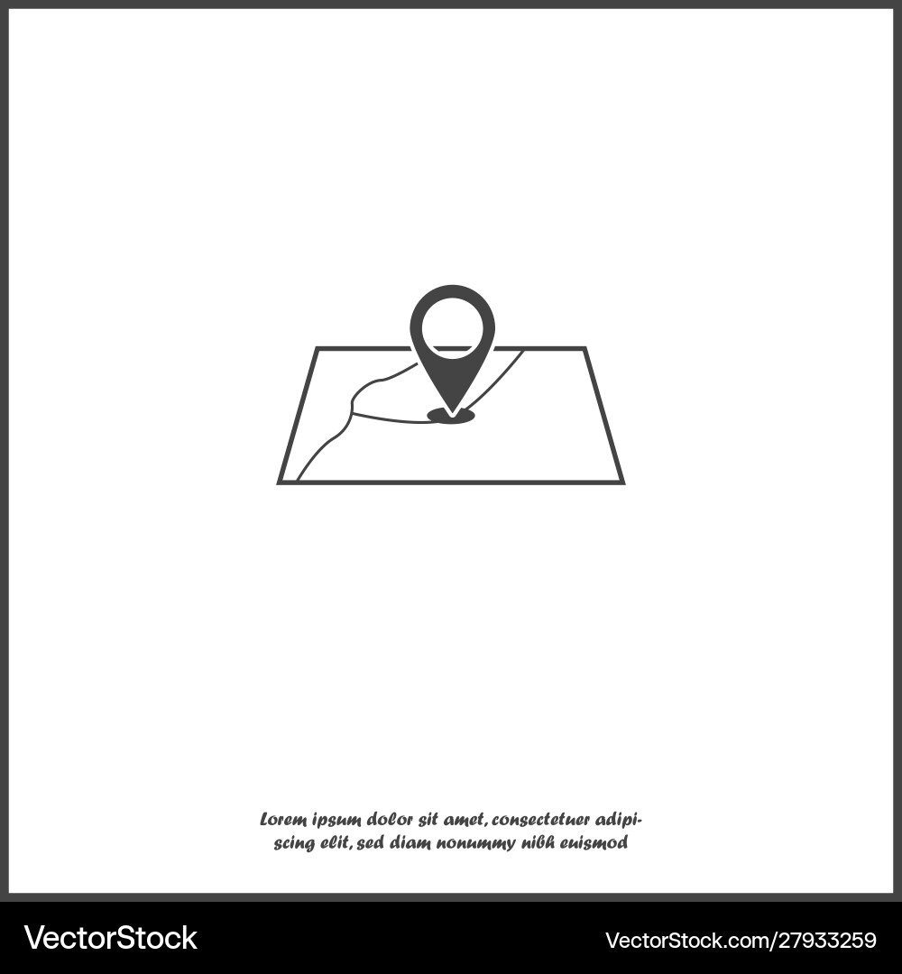 Positioning icon geolocation location a mark Positioning icon geolocation location a mark vector image