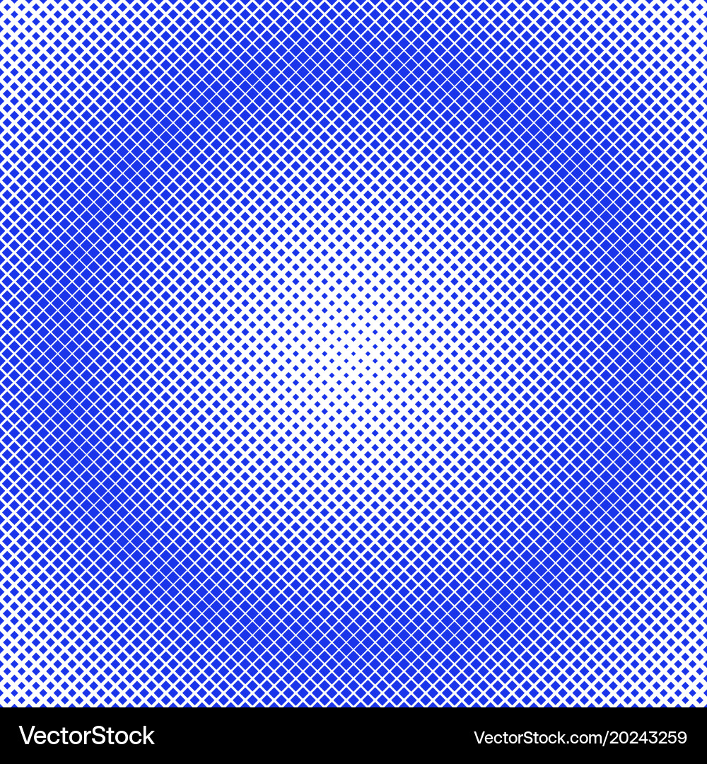 Retro halftone diagonal square pattern background vector image