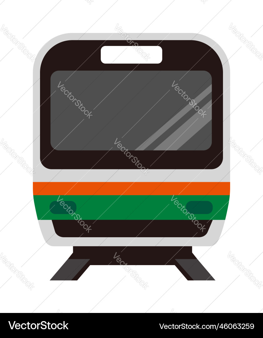 Train icon front view Train icon front view vector image